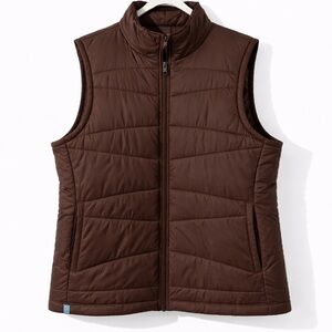Stylish Brown Women's Quilted Vest